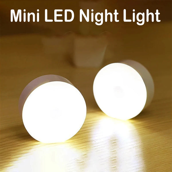 LED Bedside Night Light – 3 Modes, Battery Powered