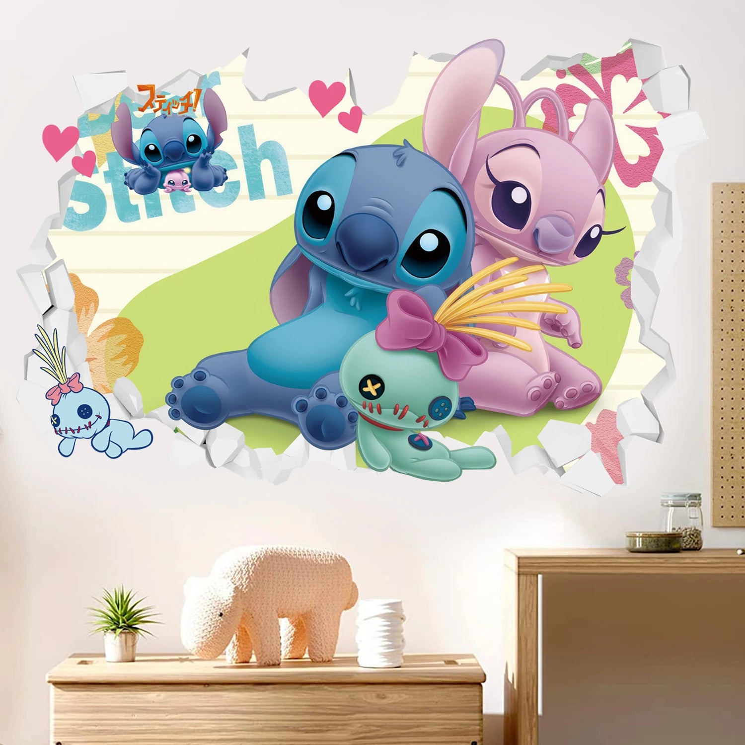Lilo & Stitch Cartoon Wall Stickers – Kids Room Décor