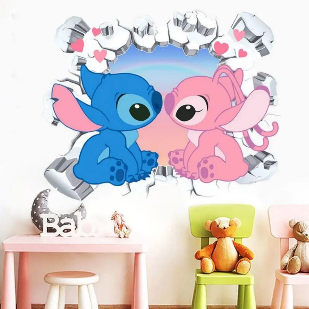 Lilo & Stitch Cartoon Wall Stickers – Kids Room Décor