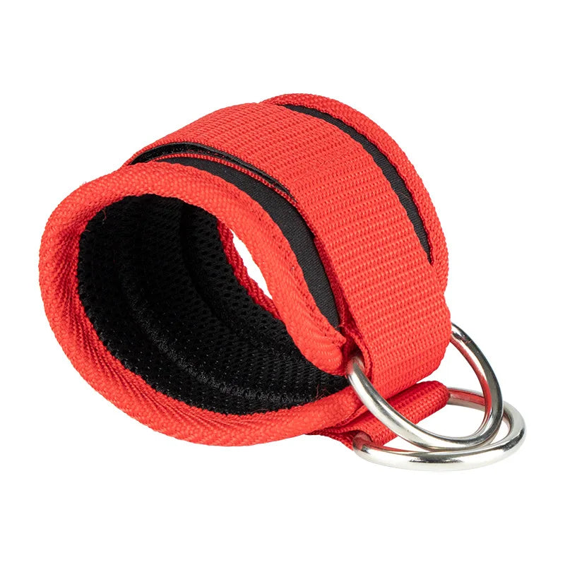 Adjustable Gym Ankle Straps – Padded D-Ring Cuffs