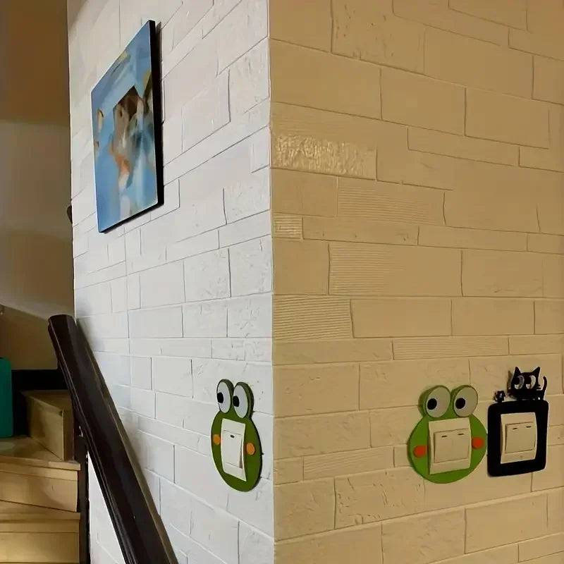 3D Brick Wall Stickers – Self-Adhesive Waterproof Panels, 35×35cm