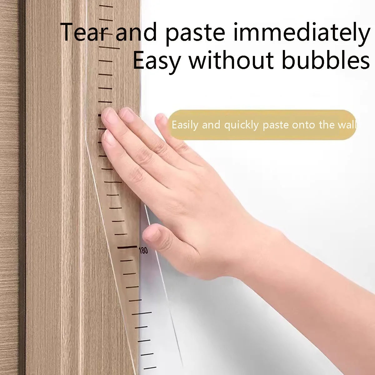 Self-Adhesive Height Chart Wall Sticker – 0-200cm Waterproof