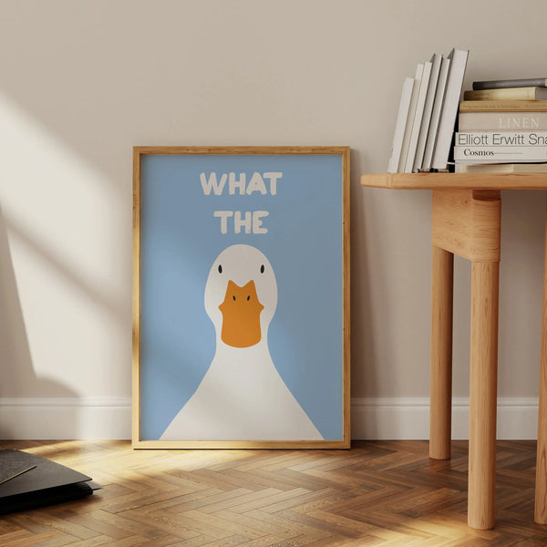Funny Duck Canvas Poster – Cute Animal Wall Art