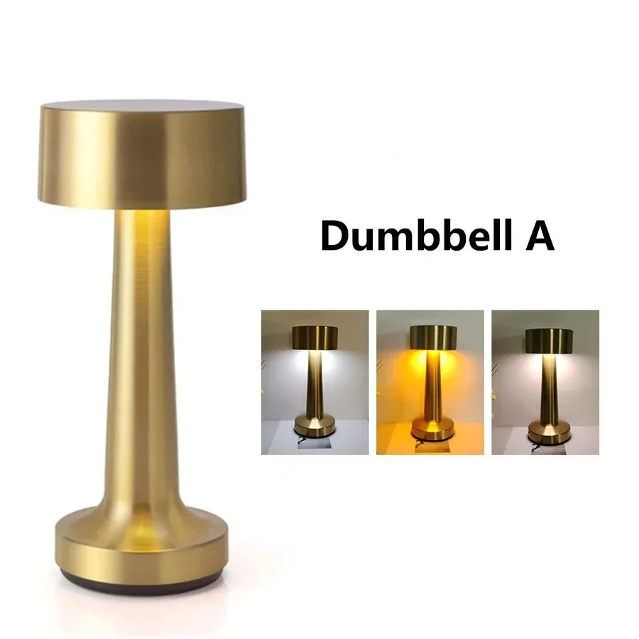 Rechargeable LED Touch Retro Metal Table Lamp