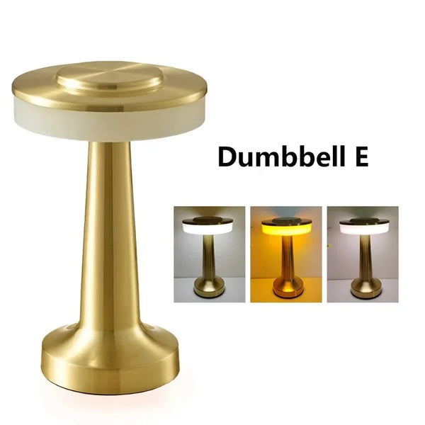 Rechargeable LED Touch Retro Metal Table Lamp