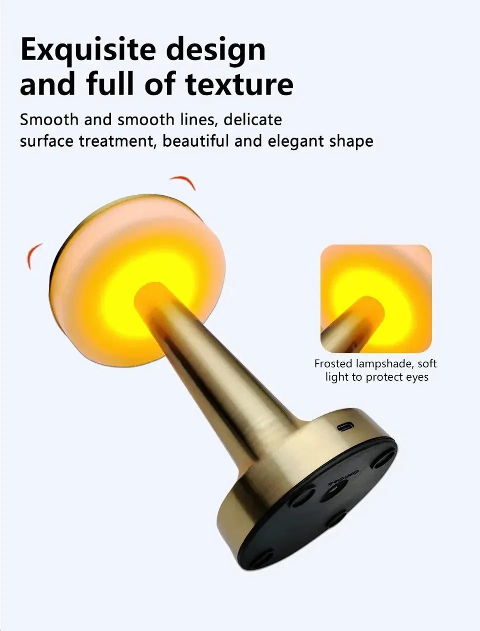 Rechargeable LED Touch Retro Metal Table Lamp