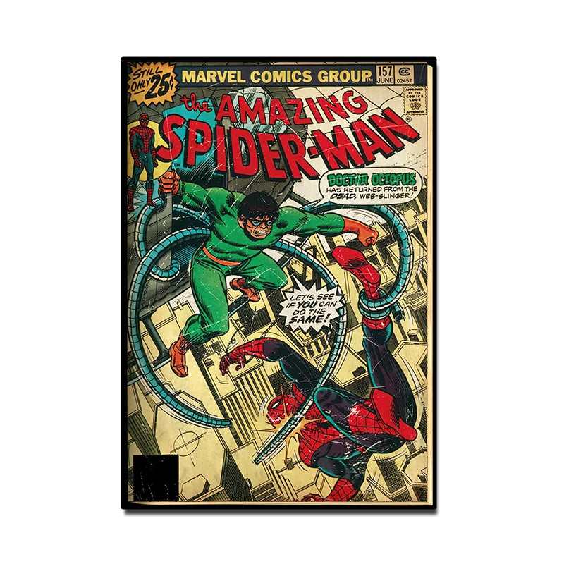 Retro Marvel Spider-Man Wall Art – Superhero Poster for Kids
