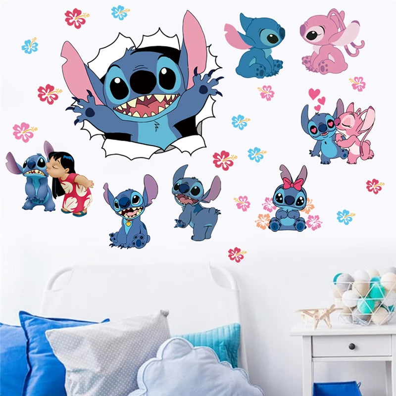 Lilo & Stitch Cartoon Wall Stickers – Kids Room Décor