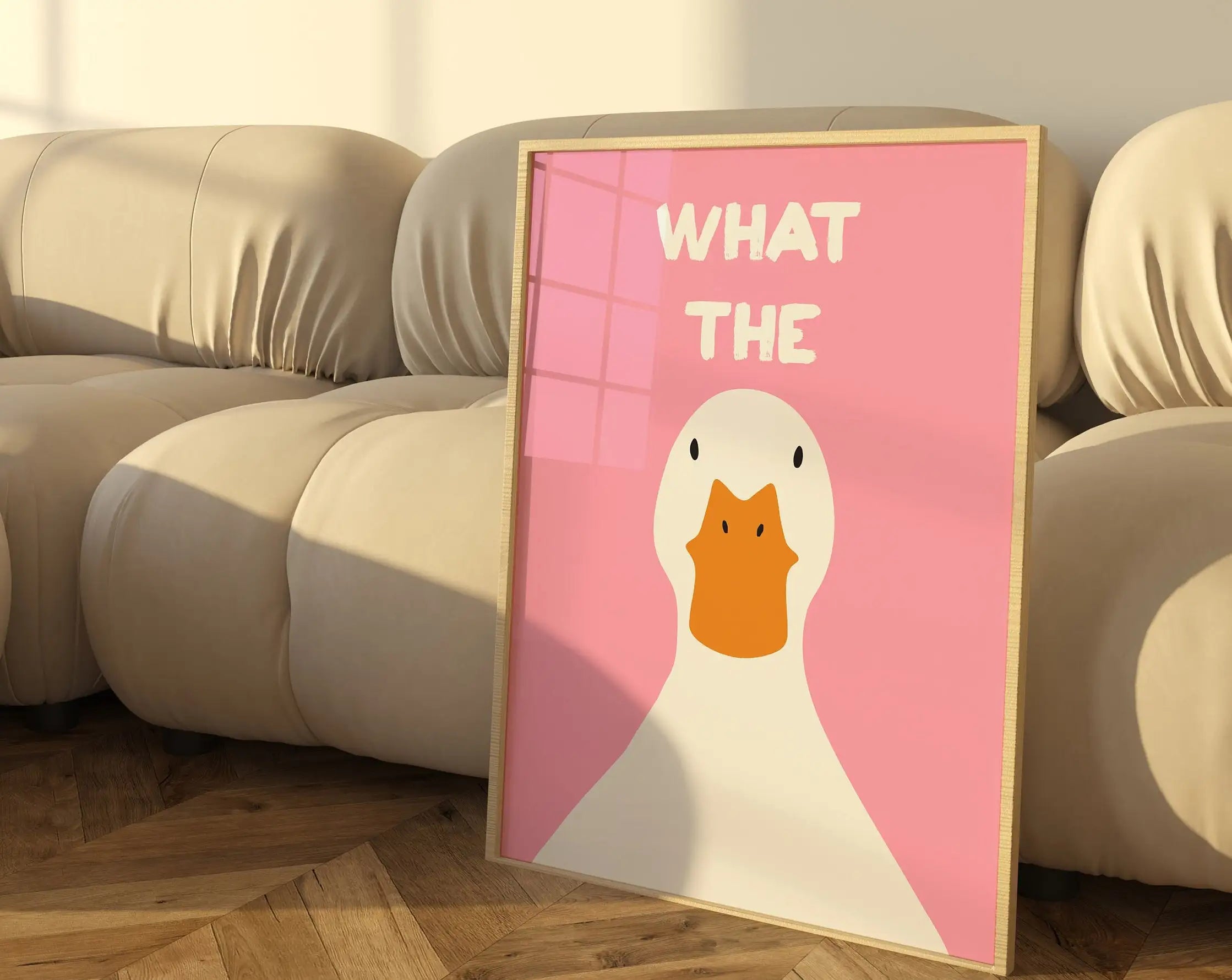 Funny Duck Canvas Poster – Cute Animal Wall Art